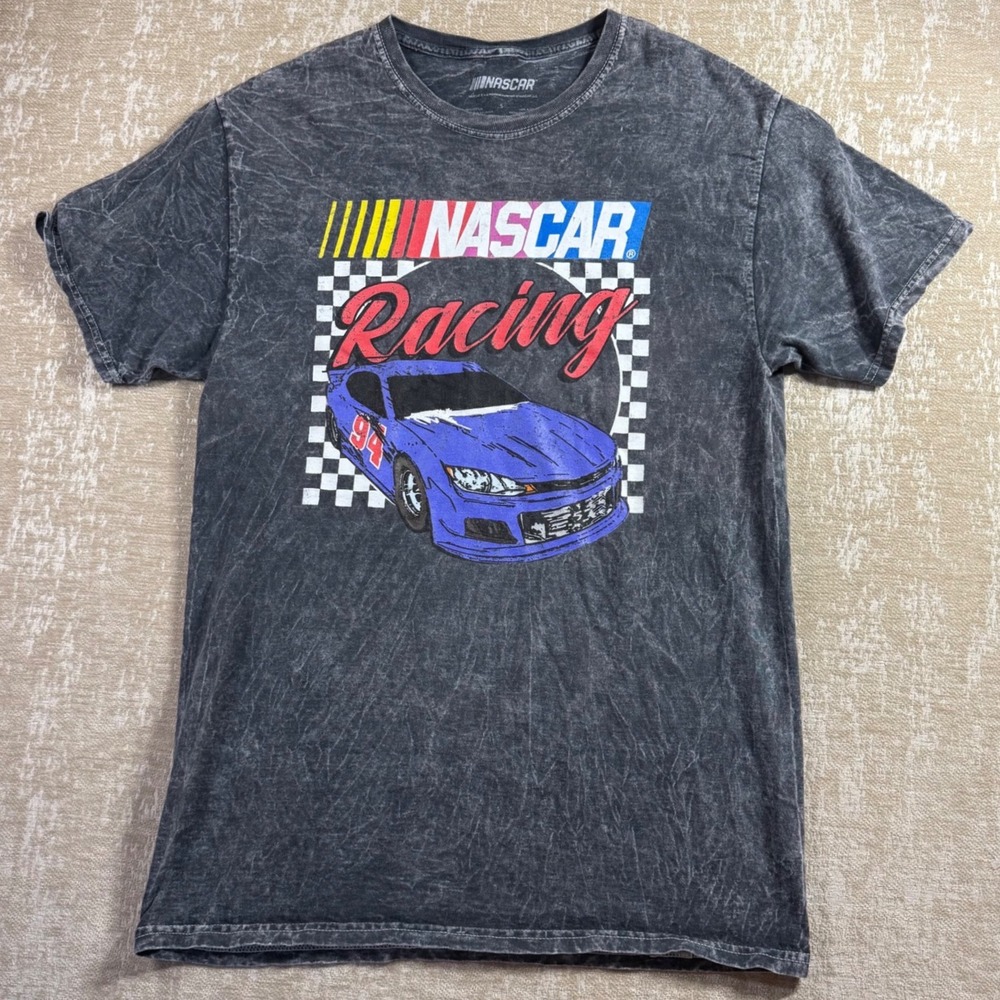 NASCAR Racing T-Shirt Mens Small Grey Excellent 100% Cotton